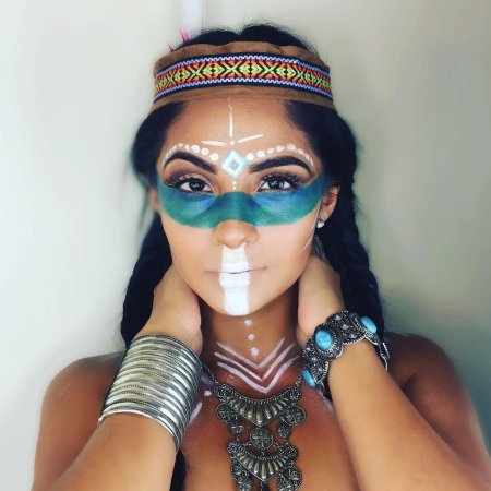 Макияж индейцев для девушек