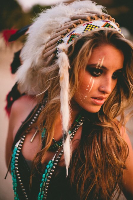 Макияж в стиле индейцев