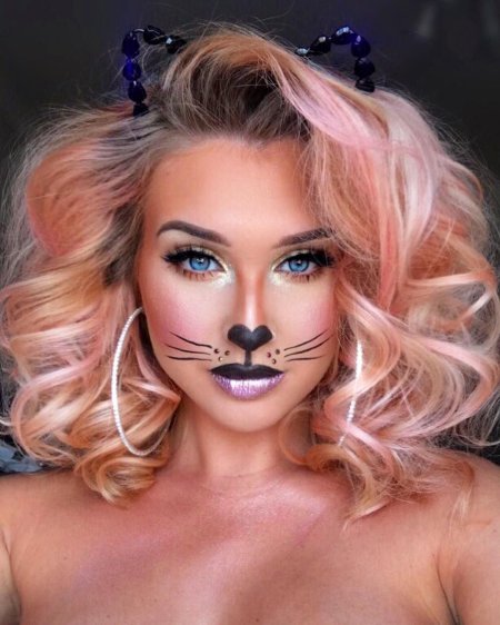 Макияж женщины кошки