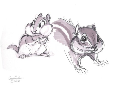 Бурундуки рисунок