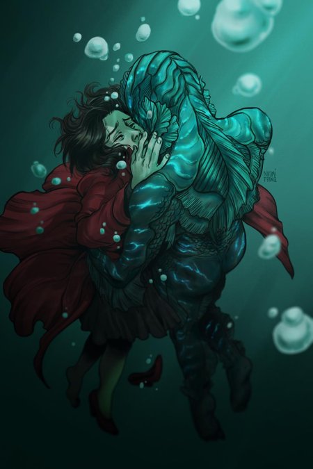 Форма воды монстр и элайза