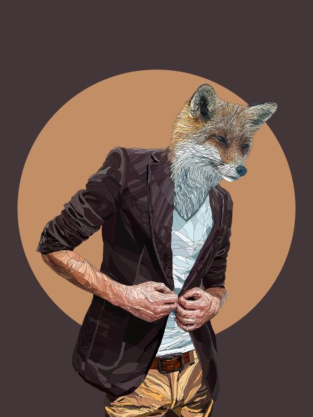 Лис в костюме