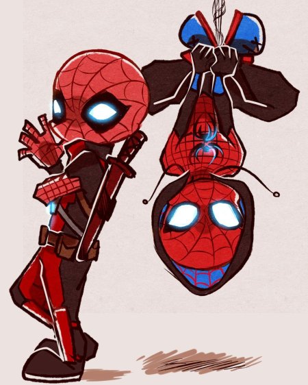 Человек паук и дэдпул