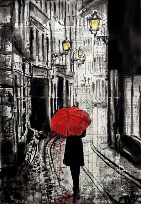 Черно бело красный арт