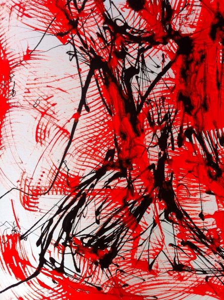 Абстракция красная