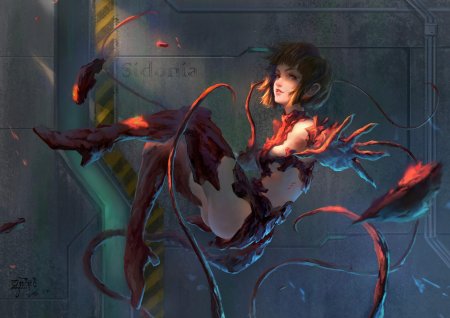 Человек с щупальцами из спины