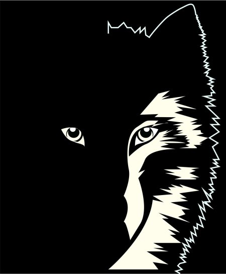 Векторное изображение волка