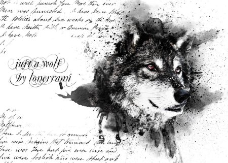 Волк эскиз