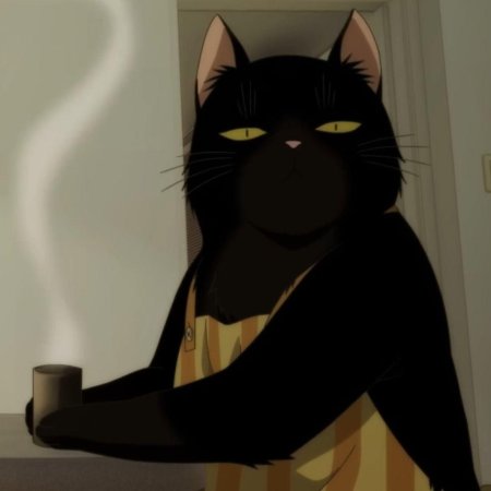 Кот домохозяин снова грустит аниме