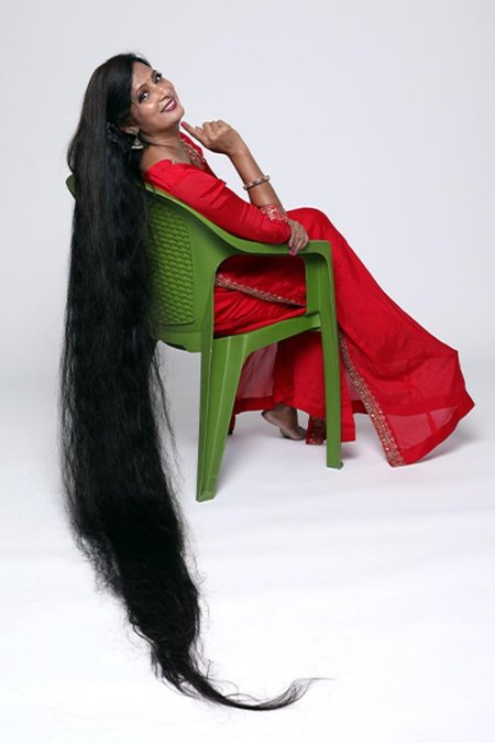 Самые длинные волосы смита шривастава