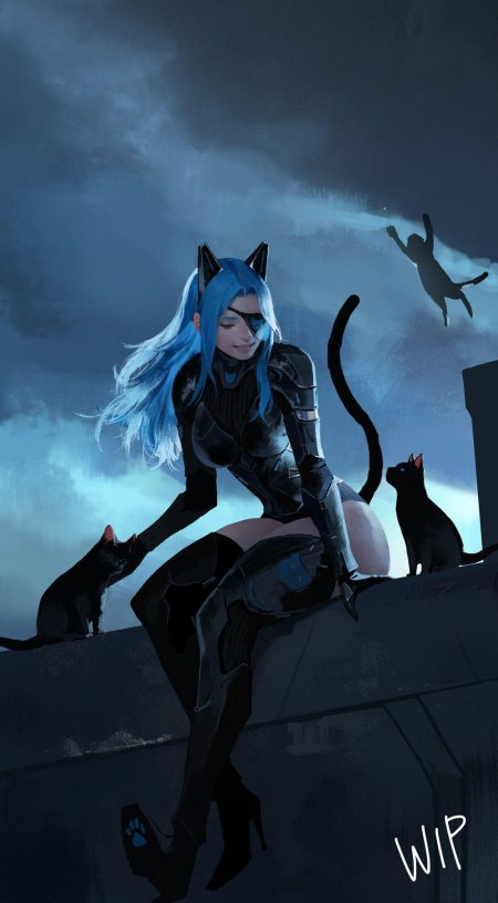 Девушка кошка фэнтези