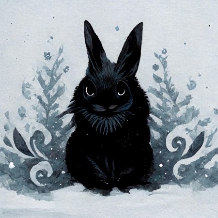 Черный водяной кролик