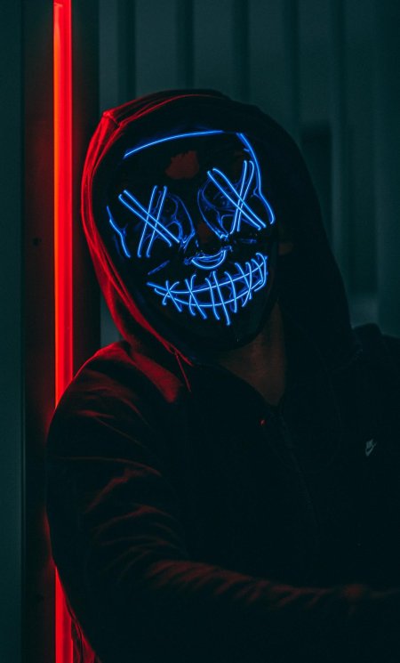 Маска анонимус судная ночь неоновая