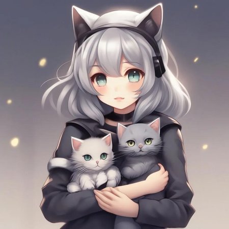 Котики милые аниме