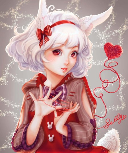 Аниме кролик девушка