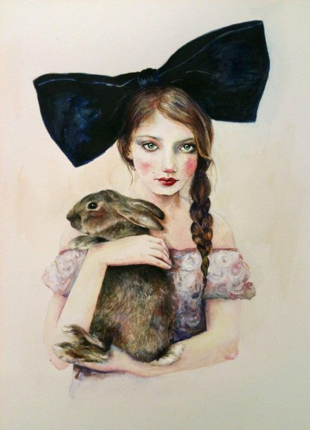 Девочка с кроликом