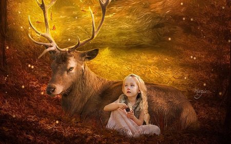 Девушка олень