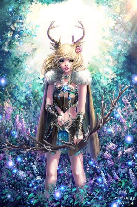 Девушка олень