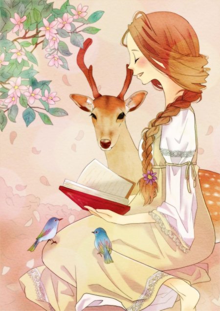 Девушка олень