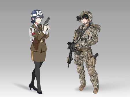 Аниме военные девушки