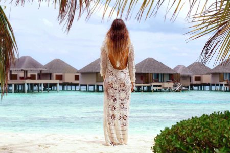 Девушка на мальдивах