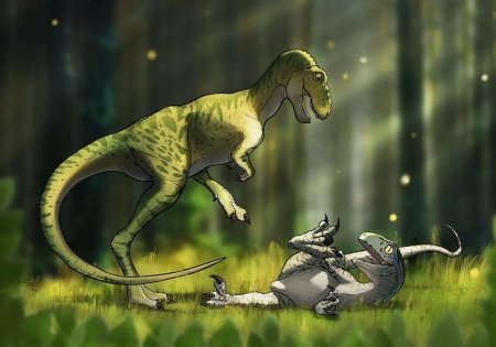 Тираннозавр рекс и блю