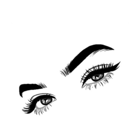 Брови на белом фоне