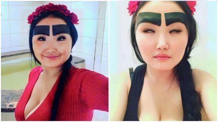 Девушка с широкими бровями