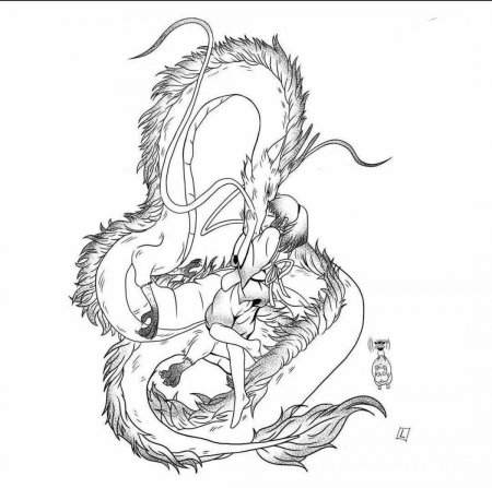 Дракон хаяо миядзаки тату