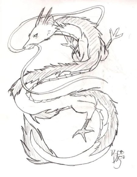 Хаку унесенные призраками дракон