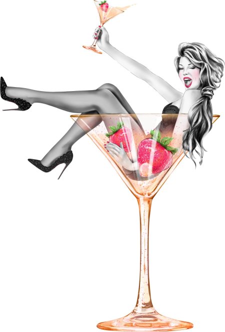 Девушка в бокале