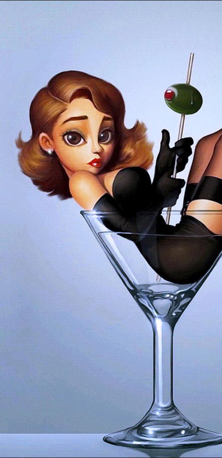 Девушка в бокале