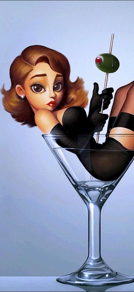 Девушка в бокале