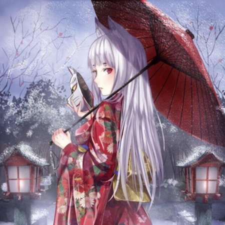 Кицунэ в кимоно