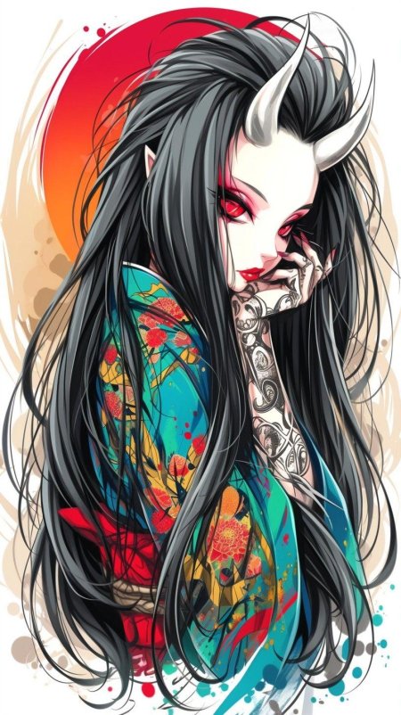 Эскиз аниме тату