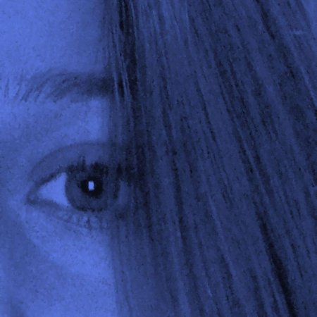 Глаз на аву синий