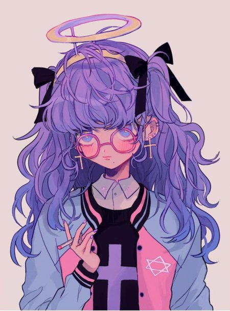 Аниме с фиолетовыми волосами