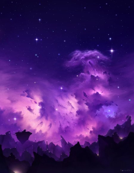 Фиолетовое небо