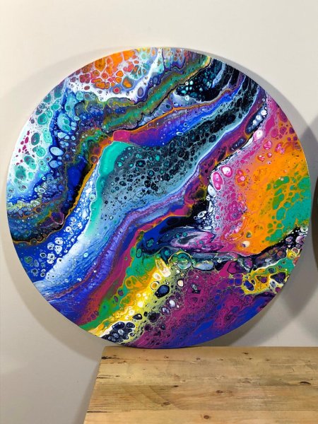 Техника флюид арт акрил