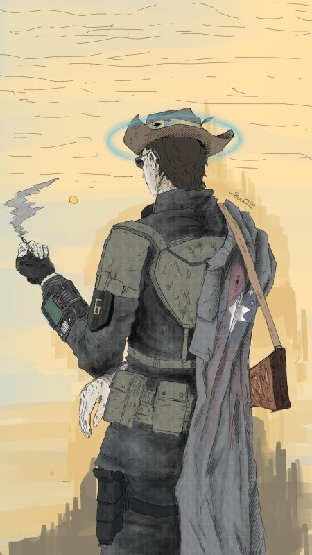 Курьер фоллаут нью вегас арт