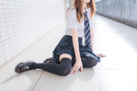 Косплей в чулках