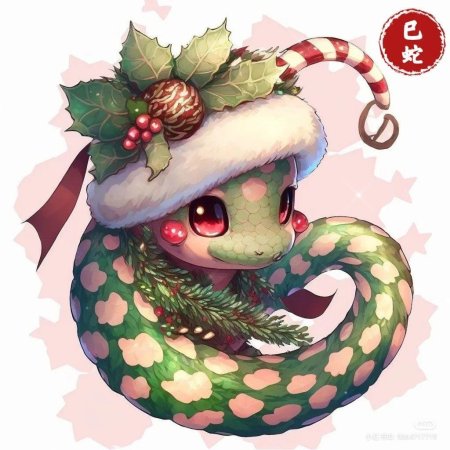 Новогодние змеи рисунки