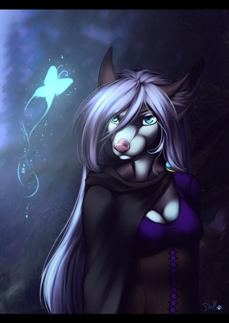 Фурри волк девушка