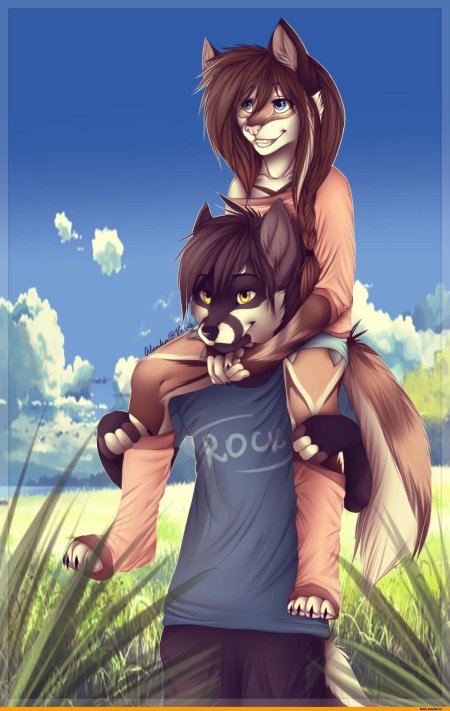 Фуррия мальчик волк аниме