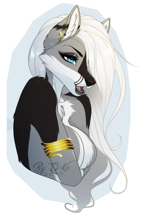 Фурри волк девушка