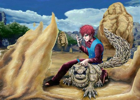 Гаара и шукаку аниме наруто