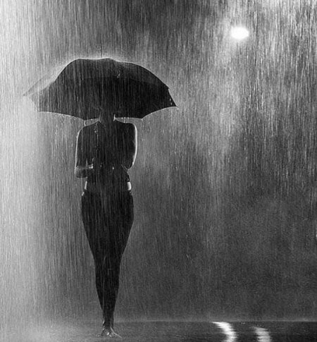 Девушка под дождем