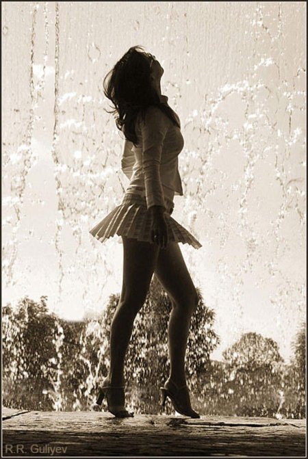 Девушка под дождем