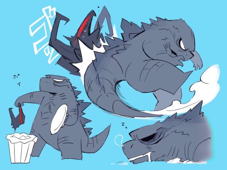 Годзилла арт