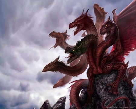 Семиглавый красный дракон апокалипсиса